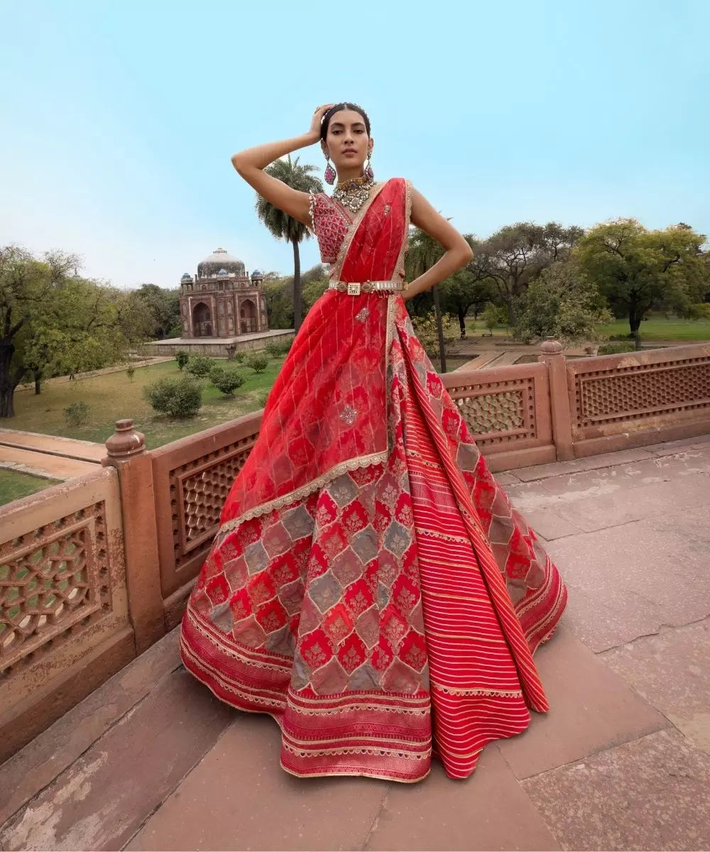ADITI GUPTA - Banarsi Chanderi Lehenga set